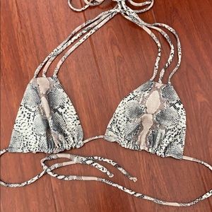 Snakeskin Bikini Top